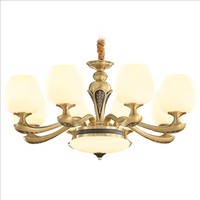 Lustre en laiton massif de style européen, éclairage décoratif de luxe, applique murale pour salon, chambre à coucher, salle à manger, luminaires LED