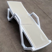 Mobilier d'extérieur en plastique PE Double chaise longue Chaise longue pour piscine Chaise longue de plongée Mer Plage Chaise longue