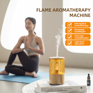 Diffuseur d'arômes ultrasonique portable USB 125 ml avec lampe LED effet flamme pour voiture et maison – Vente en gros - Product Image 2