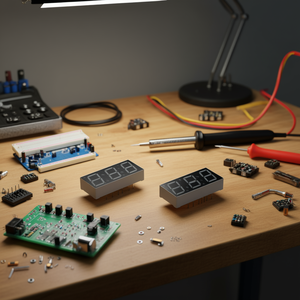 Pantalla LED de 7 Segmentos y 3 Dígitos, Modelo BT M402RI, Cátodo Común, para Proyectos Electrónicos - Product Image 3