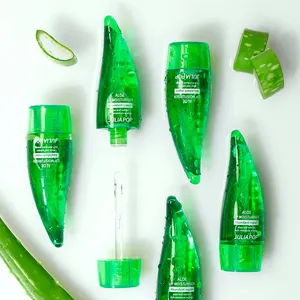 Etiquetado privado Humedad Aloe Vera Nutre los labios Cuidado Exfoliante Labios Bálsamo Set Maquillaje Cosmético Lápiz labial de cristal