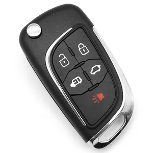 Fast Shipping C-hevrolet Car Keys Scales 4+1 Buttons Car Logo Key Modified Flip Brand Key Holder Shell HU100 Blade With Cross Lo