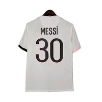 Kit de Roupa de Futebol Personalizado, Uniforme Infantil de Alta Qualidade, Thai White Messi #30, Uniforme dos Fãs, Novo Lançamento