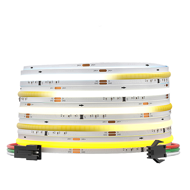 2700k-6000k Dual White Dimmable COB Led Strip DC24V 360LEDS 576LEDS Addressable Pixel Tunable Cob CCT Strip Light