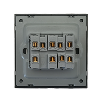 Interrupteurs muraux VNX UK Standard Gold Wire Drawing Color There Gang 10A avec néon, interrupteurs électriques pour la maison