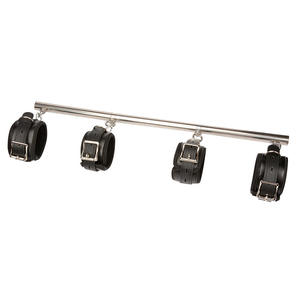 Barra de esparcidor de metal Esposas de cuero SM BDSM Restricción Tubo de acero inoxidable <span class=keywords><strong>Bondage</strong></span> juguete sexual - Product Image 1