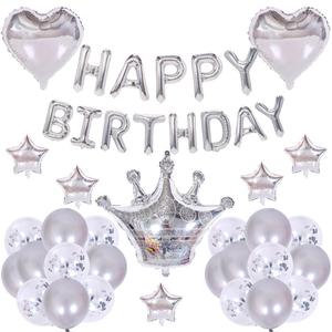 Set di Palloncini per Feste di Compleanno, Neri, Dorati, Rosa, Blu, a Forma di Animali Cartoon <span class=keywords><strong>e</strong></span> Alieni in Foglio di Alluminio - Product Image 3