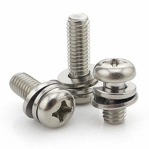 304 Stainless Steel <b>M2</b>-M6 Pan Head Sems <b>Screw</b> Metric Measurement System Three Part Combination <b>Screw</b> - Product Image 1