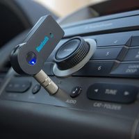 Adaptateur Bluetooth ABS Bingostyle pour voiture, récepteur audio sans fil, kit mains libres portable pour voiture avec AUX 3,5 mm
