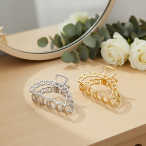 กิ๊บติดผมรูปตัว Z ขนาด 4.5 ซม. แบบโซ่ สำหรับผู้หญิง เครื่องประดับผมแฟชั่น - Product Image 3