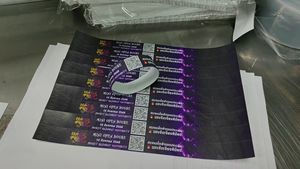 Pulseras Desechables de Tyvek Impermeables de 250*19mm (1 Pulgada) para Eventos, Color y Logotipo Personalizados, Diseño Imitación Antigua - Product Image 2