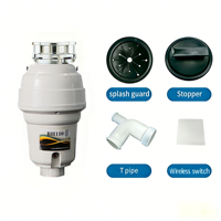 Broyeur de déchets alimentaires électrique domestique Bone-Hammer Deluxe 1,25 CV haute vitesse grande capacité en acier inoxydable BH110 fixation à 3 boulons