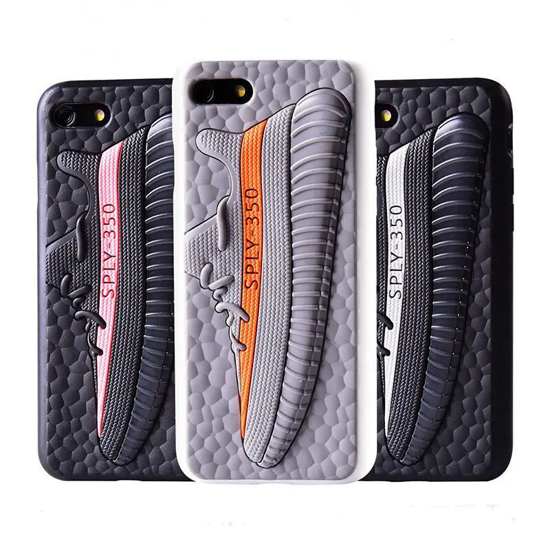 NBA Phone Case 3D Cool Sneaker Cell Phone Shockproof Yeezy Back Cover with Silicone for iPhone 13 pro max 6 7 8 plus x xs