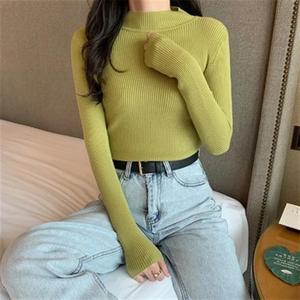 Pull en tricot pour femme, nouveau style automne/hiver, chemise à col roulé fin et élégant - Product Image 4