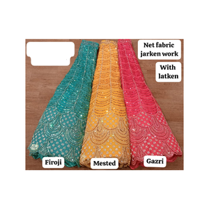 Lehenga ชุดรื่นเริงที่งดงามสำหรับผู้หญิงผ้าจอร์เจียและผ้าตาข่ายกลมกลืนเหมาะสำหรับการจัดงานแต่งงาน - Product Image 1