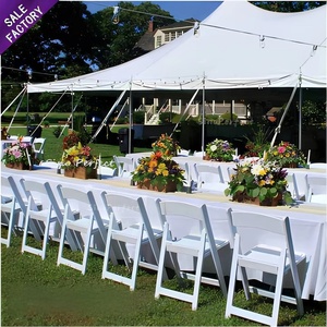 Sillas Blancas Plegables de Plástico para Jardín y Eventos al Aire Libre, Silla Plegable de Resina Acolchada Blanca Tipo Wimbledon para Bodas y Fiestas - Product Image 2