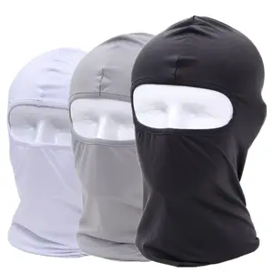 Custom Printed Cooling Silk Sun Protection Men Motorcycle Cycling Helmet Inner Liner Face Ski Mask Balaclava Skimask With Logo