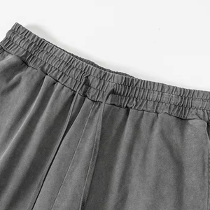 Nouveau luxe lavé jambes larges plis <span class=keywords><strong>Cargo</strong></span> pantalon personnalisé coton Vintage lavé Baggy hommes pantalons - Product Image 5