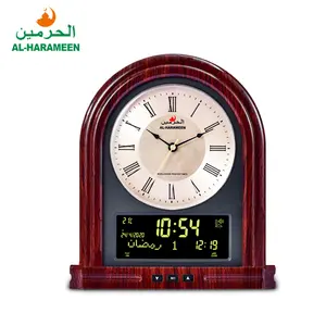Hotsale Al-Harameen 3000 Cities 7041 Islamic Muslim Prayer Digital Alarm Azan Islamic Mosque Al Mecca Fajr Ramadan Wall Clock