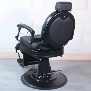 Fauteuil de Barbier Rétro de Luxe en Fer, Hydraulique et Inclinable, pour Salon de Coiffure, Massage, en Cuir, Idéal pour Salons de Beauté et Salles de Sport - Product Image 6