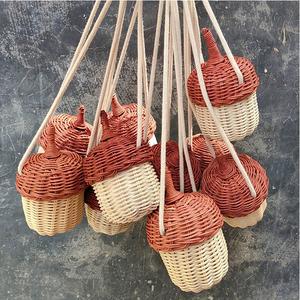 Cesto Regalo Multifunzione in Rattan Ecologico a Forma Circolare per Bambini, Decorazione Casa delle Bambole e Fotografia - Product Image 3