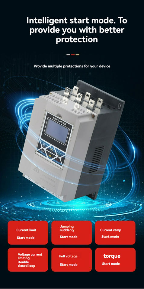 S-Series Online Soft Starter 12V Inverter Vector Control 750W Rated Power Single/Three Phase Motors/Compressors Variable