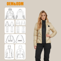 Manteau d'hiver en duvet pour femmes de qualité supérieure, veste matelassée respirante légère et chaude