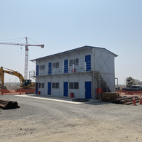 Maison préfabriquée en structure métallique mobile, logement pour réfugiés, dortoir, cantine, maison conteneur, bureau de chantier, maison pour ouvriers