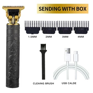 Máquina inalámbrica De Cortar cabello para hombres, afeitadora profesional recargable De dragón, Buda, cortadora De pelo Vintage <span class=keywords><strong>t9</strong></span> - Product Image 3