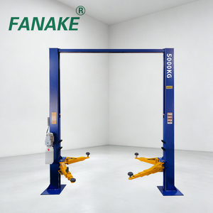 Pont élévateur à deux colonnes 5 tonnes, levage haute performance, poutre supérieure renforcée, vérin hydraulique double, certifié CE - Product Image 1