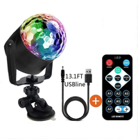 Lumière de boule disco à faisceau cristallin avec commande vocale à distance, projection LED RGB, éclairage de fête DJ, éclairage de voiture, KTV