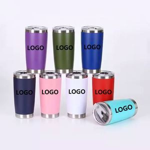 20oz Custom Logo Stainless Steel <b>Insulated</b> Travel Coffee <b>Mug</b> with Lid Wholesale Powder Coated Tumbler - Product Image 4