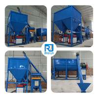 Ligne de production automatique de mortier sec et d'adhésif pour carrelage en acier inoxydable 3-5t/h, mélangeur de poudre de ciment à moteur AC, facile à utiliser