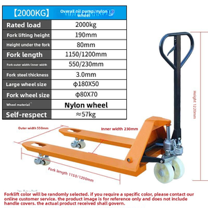 Chariots élévateurs manuels ZHUOXUAN de 2 tonnes de haute qualité, best-sellers d'usine, durables, efficaces, haute capacité de charge, levage fluide, sécurité garantie - Product Image 6
