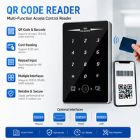 Lecteur de codes QR extérieur étanche avec clavier tactile, lecteur RFID Wiegand 26/34, lecteur de codes QR, lecteur de cartes IC 13,56 MHz, lecteur de contrôle d'accès pour serrure de porte