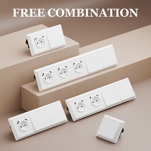 Nhà Máy W Loạt Mới Phong Cách Hiện Đại Tiêu Chuẩn Châu Âu Điện 10A 250V <span class=keywords><strong>2</strong></span> Gang 1 Cách Đẩy Nút Tường Thiết Bị Chuyển Mạch Sử Dụng Cho Nhà - Product Image 5