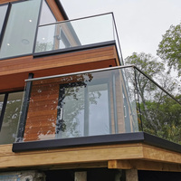 EKOO Offre Spéciale Garde-corps en aluminium à profil en U pour verre, balustrade, clôture, balcon, terrasse