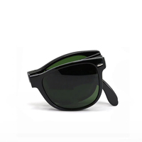 Gafas de Sol Plegables con Armazón de TR90 de Diseño, Lentes de Vidrio de Alta Calidad, Ligeras, Duraderas, Cómodas, Protección UV400 para Exteriores