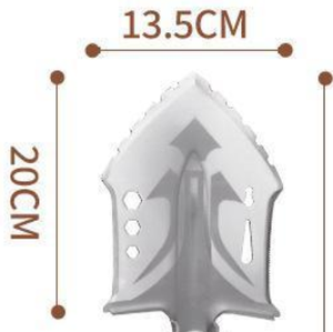 مجرفة تخييم قابلة للطي من الفولاذ الكربوني الصناعي مع مقبض ثلاثي الطي للتنزه وأداة حفر - Product Image 6