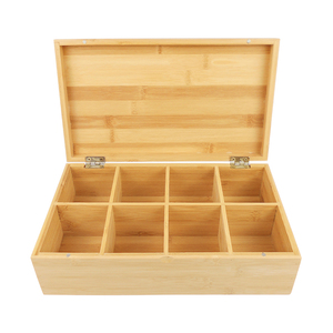 Storage Wholesale Reusable Eco Friendly Tea Storage Box Transparent Display Coffee Wood Bamboo Box