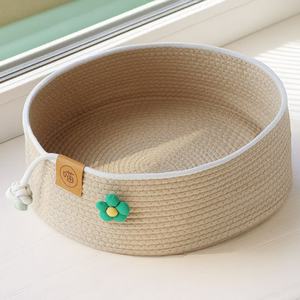 Summer Cat Four Seasons Universal Multi Cat Family Kitten Special Cotton and Hemp Weaving Nest Super Large Cat Nest - Product Image 5