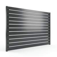 Système de clôture modulaire en aluminium à lattes horizontales facile à assembler, revêtement poudré, pour projets de clôtures de jardin, escaliers, villas et hôtels