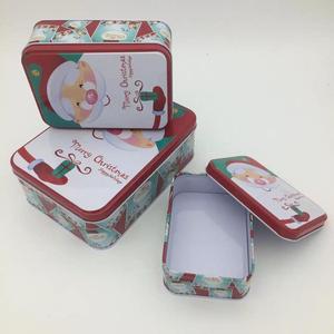 Cao tùy chỉnh in vuông kim loại quà Tặng đóng gói cấp thực phẩm kẹo Biscuit sô cô la kẹo Cookie <span class=keywords><strong>tin</strong></span> với nắp có bản lề - Product Image 2