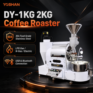 For Commercial Coffee Roasting Machine 1.2-1.5kg Stainless Steel Digital Temperature Control 4000W App-Controlled Home Use - Product Image 1