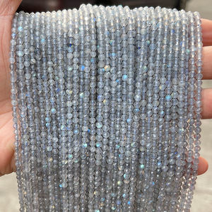 حبات مربعة من حجر القمر باللون الرمادي الطبيعي لصنع المجوهرات - Product Image 5