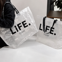 Sac fourre-tout réutilisable avec impression personnalisée, sac de shopping en tissu tissé laminé recyclable