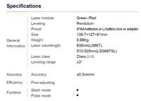 Niveau laser Laisai LS667 Lumière verte Lignes laser à 360 degrés