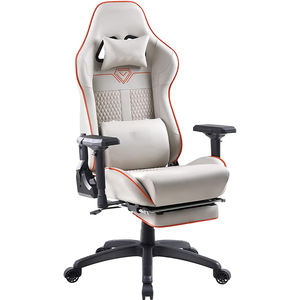 Chaise de jeu E-sports jaune confortable et moelleuse, chaise de <span class=keywords><strong>bureau</strong></span> pour jeux vidéo, support pour ordinateur portable personnalisé, en cuir, avec repose-pieds - Product Image 3