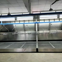 Cabine de peinture à rideau d'eau en acier inoxydable avec épurateur humide pour le peinture et l'élimination des fumées de meulage