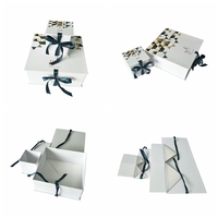 Set Regalo Personalizzato Eco-Friendly con Scatola Rigida e Borsa Abbinata, Nastro in Raso, Design Elegante, Chiusura Magnetica, Quattro Colori